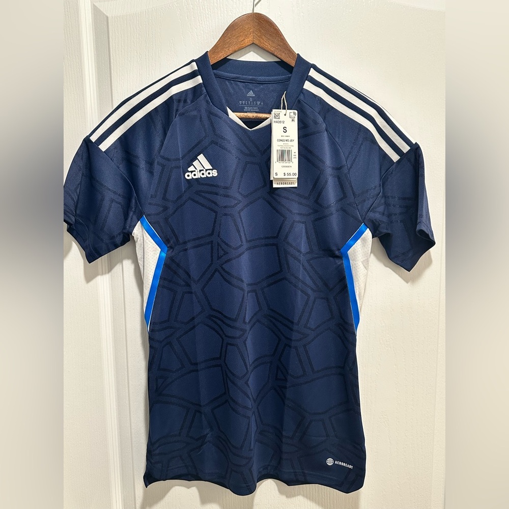 Adidas Men’s Blue Condivo 22 Soccer Jersey/ Shirt - Size: Small, NWT
